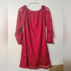 Reckless angel red lace midi dress!